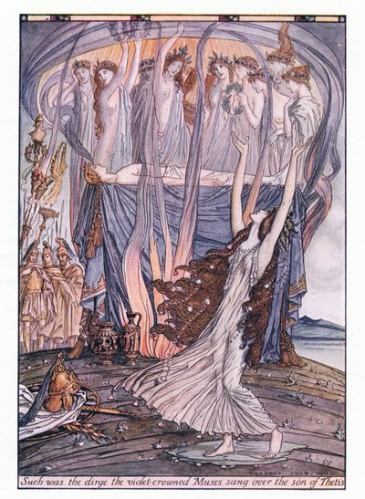 Such Was the Dirge the Violet Crowned Muses Sang Over the Son of Thetis by Herbert Cole